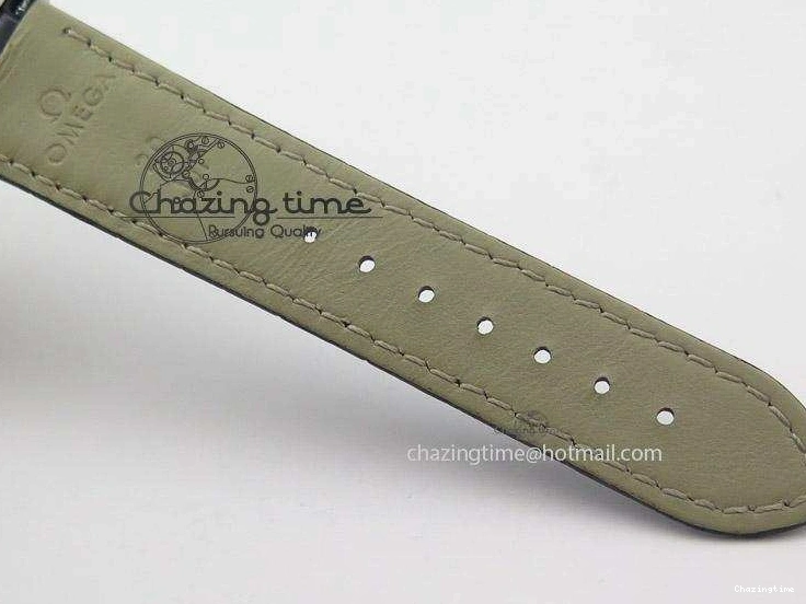 0410 Elegant Globemaster Master Chronometer SS V6F Best Edition Black Dial On Black Leather Strap A 8268